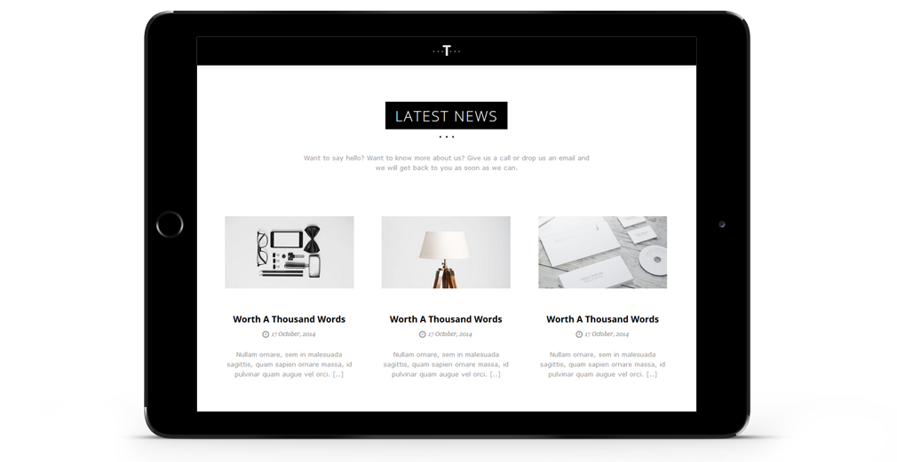 Trent WordPress Theme Responsive Tablet